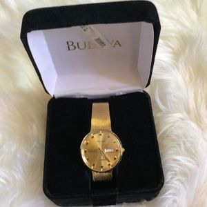 Bulova Ocean Star Datoday Commander 18k Gold Watch